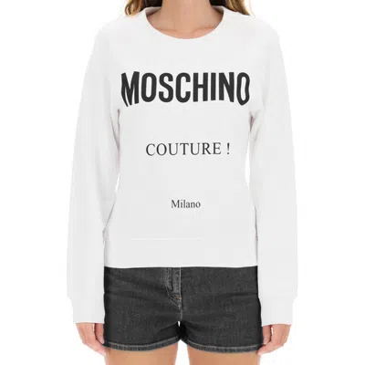 Shop Moschino Couture Couture Cotton Logo Sweatshirt