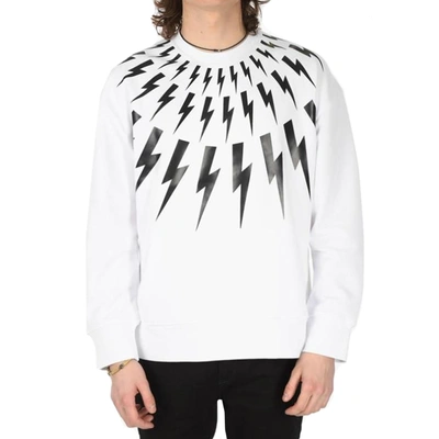 Shop Neil Barrett Lightning Print Sweatshirt