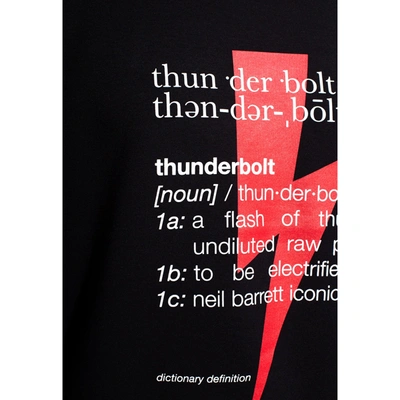 Neil Barrett Thunderbolt Printed Sweatshirt In Black
