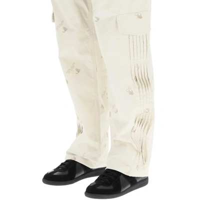 Shop Off-white Off White Off White Cotton Logo Denim Jeans