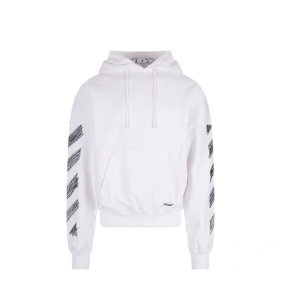 Shop Off-white Off White Off White Scribble Diag Hood Sweatshirt