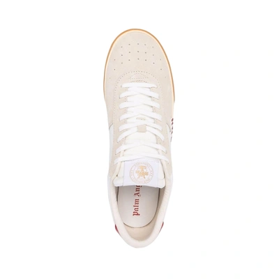 Shop Palm Angels Leather Logo Sneakers