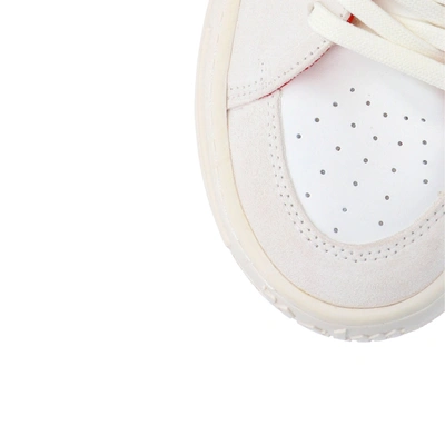 Shop Palm Angels Leather Logo Sneakers