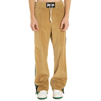 Shop Palm Angels Ribbed Cotton And Wool Pants