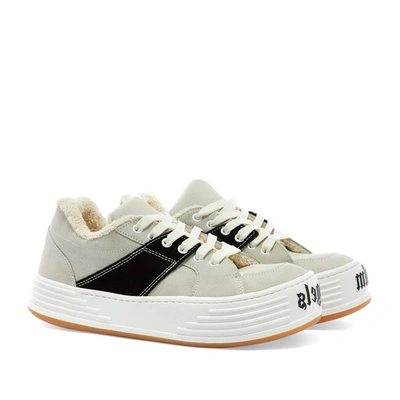 Shop Palm Angels Suede Logo Sneakers
