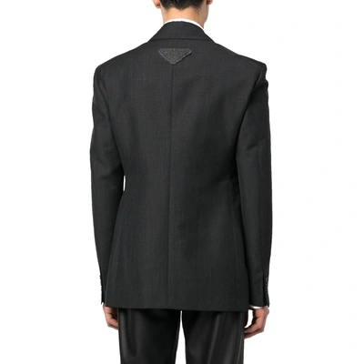 Shop Prada Double Breasted Wool Jacket