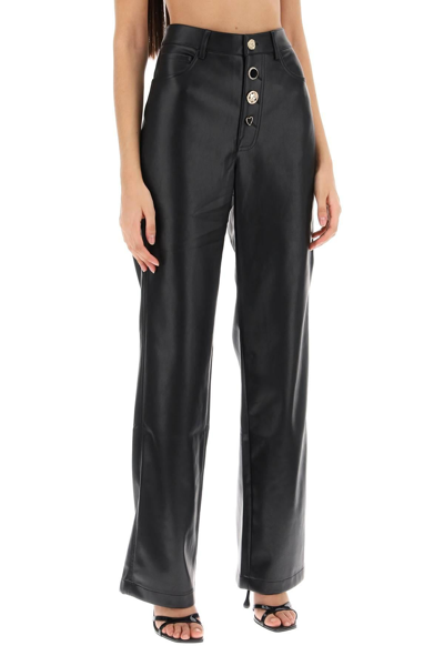 Shop Rotate Birger Christensen Rotate Embellished Button Faux Leather Pants
