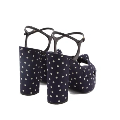 Shop Saint Laurent Bianca Polka Dot Sandals