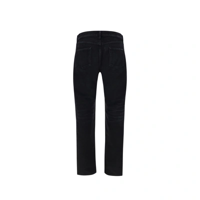 Saint Laurent Oklahoma Jeans In Black Denim In Black