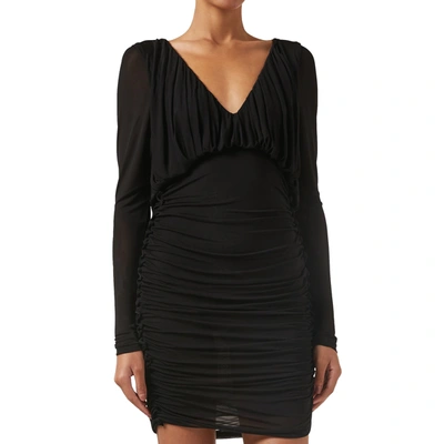 Shop Saint Laurent Mini Draped Dress