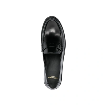 Shop Saint Laurent Oxford Leather Loafers