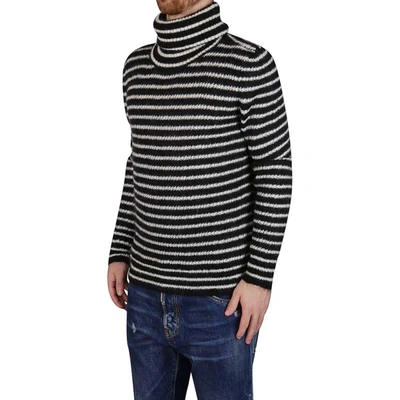 Shop Saint Laurent Wool Striped Sweater