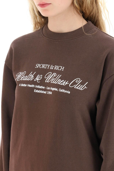Shop Sporty And Rich Sporty & Rich H&w Club Crewneck Sweatshirt