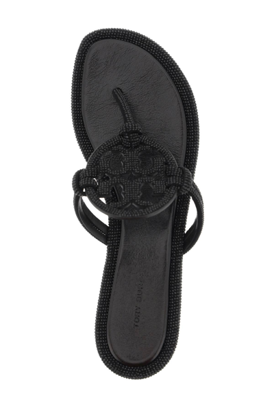 Shop Tory Burch Pavé Leather Thong Sandals