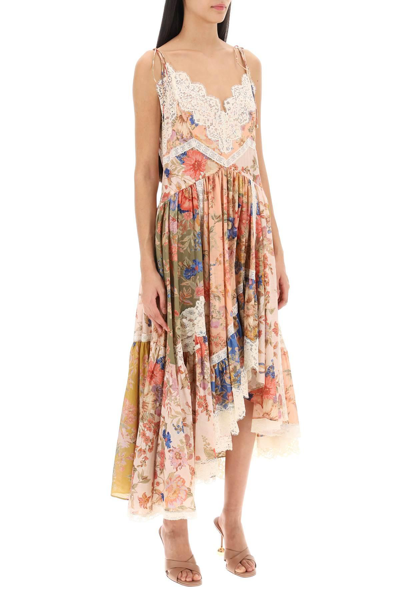 Shop Zimmermann August Asymmetric Dress With Lace Trims