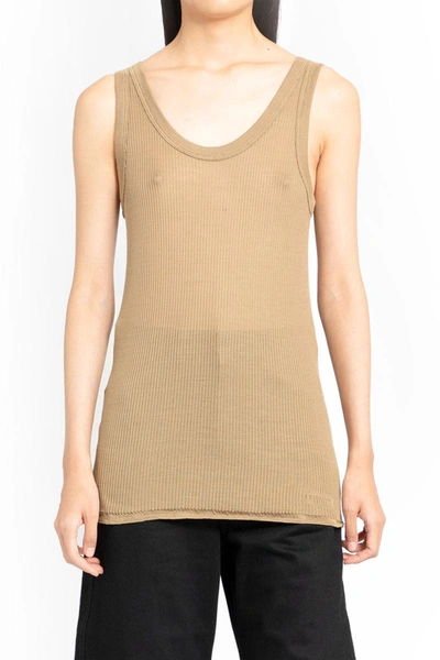 Shop Lemaire Tank Tops In Green
