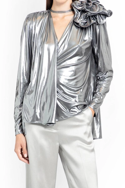 Shop Magda Butrym Shirts In Silver