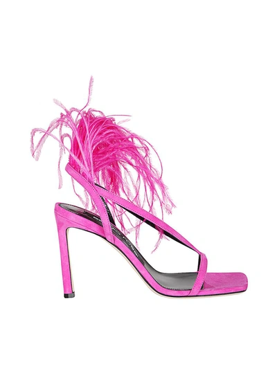 Shop Sergio Rossi Sandal 95 Shoes In Pink &amp; Purple