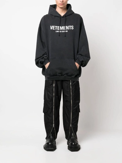 Shop Vetements Sweatshirts In Black