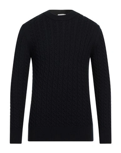 Paolo Pecora Man Sweater Midnight Blue Size L Virgin Wool In Blue