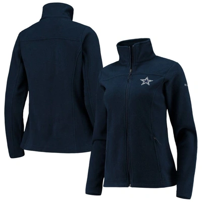 Shop Columbia Navy Dallas Cowboys Give And Go Fleece Full-zip Jacket