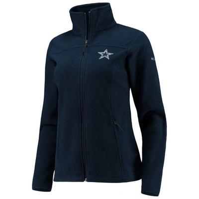 Shop Columbia Navy Dallas Cowboys Give And Go Fleece Full-zip Jacket