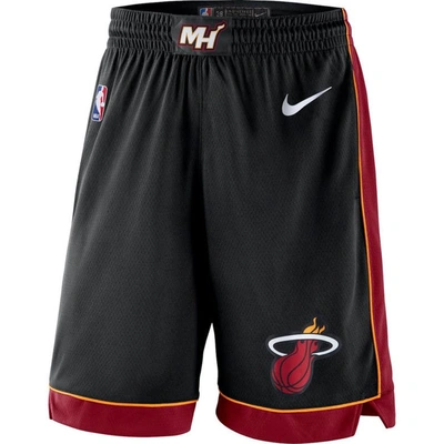 Shop Nike Black 2019/20 Miami Heat Icon Edition Swingman Shorts