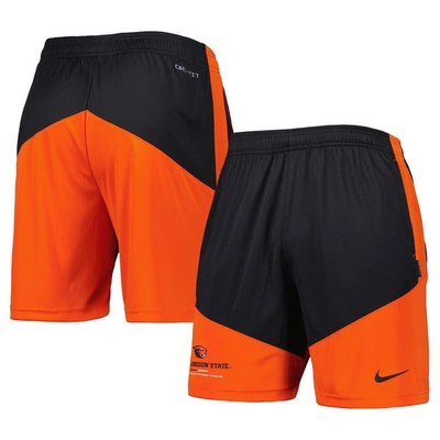 Shop Nike Black/orange Oregon State Beavers Performance Player Shorts