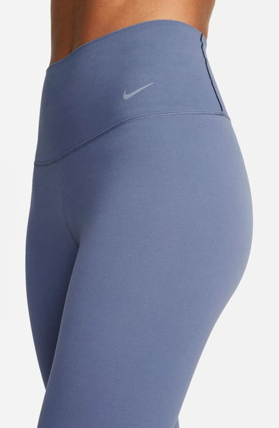Shop Nike Zenvy Gentle Support High Waist Pocket Ankle Leggings In Dfsdbl/ Black