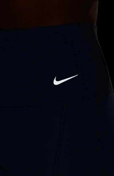 Shop Nike Zenvy Gentle Support High Waist Pocket Ankle Leggings In Dfsdbl/ Black