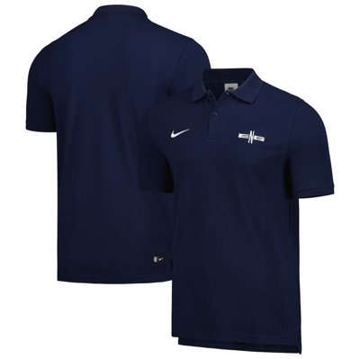 Shop Nike Blue England National Team Pique Polo