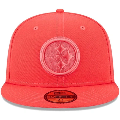Shop New Era Red Pittsburgh Steelers Color Pack Brights 59fifty Fitted Hat