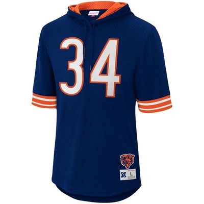 Shop Mitchell & Ness Walter Payton Navy Chicago Bears Retired Player Mesh Name & Number Hoodie T-shirt