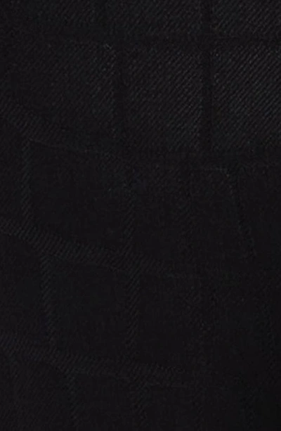 Shop Versace Crocodile Jacquard Straight Leg Virgin Wool Tuxedo Pants In Black