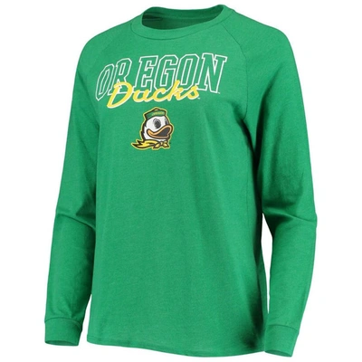 Shop Concepts Sport Green/gray Oregon Ducks Raglan Long Sleeve T-shirt & Shorts Sleep Set