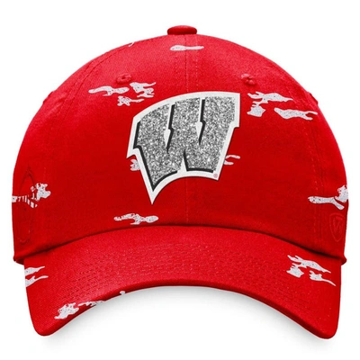 Shop Top Of The World Red Wisconsin Badgers Oht Military Appreciation Betty Adjustable Hat