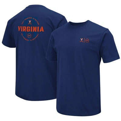 Shop Colosseum Navy Virginia Cavaliers Oht Military Appreciation T-shirt