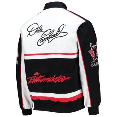 Shop Jh Design Black/white Dale Earnhardt Twill Uniform Full-snap Jacket