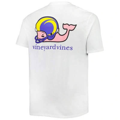 Shop Vineyard Vines White Los Angeles Rams Big & Tall Helmet T-shirt