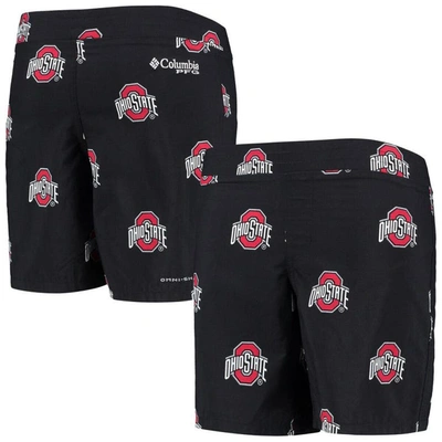 Shop Columbia Youth  Black Ohio State Buckeyes Backcast Printed Omni-shade Shorts