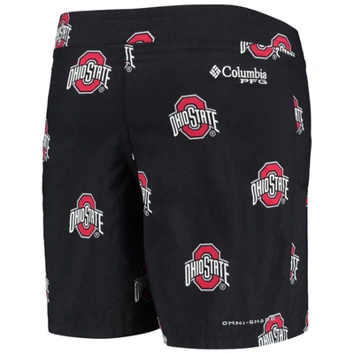 Shop Columbia Youth  Black Ohio State Buckeyes Backcast Printed Omni-shade Shorts