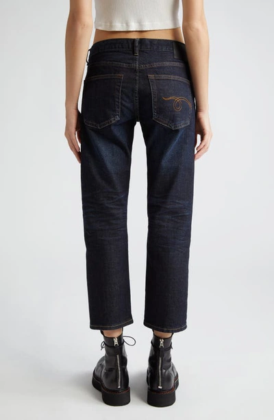 R13 Boy Cropped High-rise Straight-leg Jeans In Avery Indigo