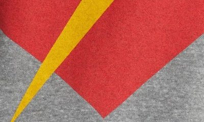 Aviator Nation Bolt Heart Graphic Zip-up Hoodie In Heather Grey