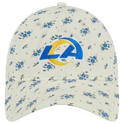 Shop New Era Cream Los Angeles Rams Bloom 9twenty Adjustable Hat