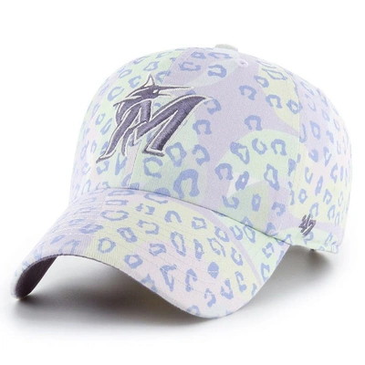 Shop 47 ' Purple Miami Marlins Cosmic Clean Up Adjustable Hat