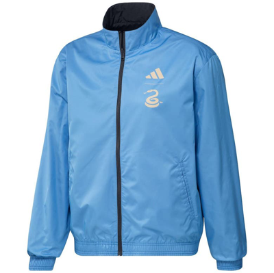 Shop Adidas Originals Adidas Navy/light Blue Philadelphia Union 2023 On-field Anthem Full-zip Reversible Team Jacket