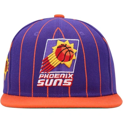 Shop Mitchell & Ness Purple/orange Phoenix Suns Hardwood Classics Pinstripe Snapback Hat