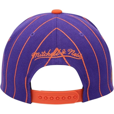 Shop Mitchell & Ness Purple/orange Phoenix Suns Hardwood Classics Pinstripe Snapback Hat