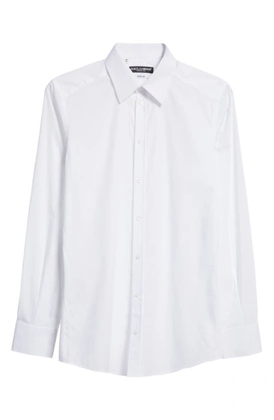 Shop Dolce & Gabbana Cotton Poplin Button-up Shirt In White