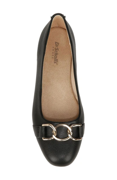 Shop Dr. Scholl's Wexley Chain Detail Flat In Black